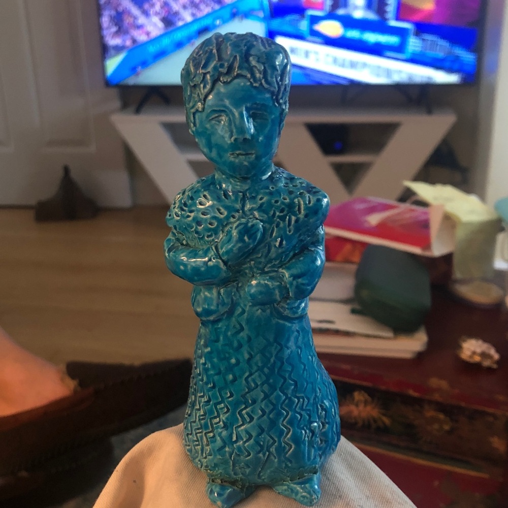 Turquoise Ceramic Art Sculpture